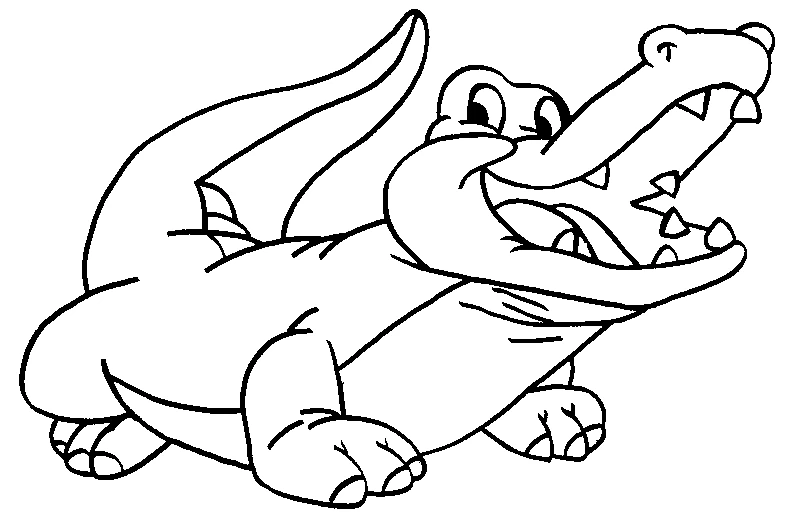 Crocodile with wide open mouth coloring page Crocodile with wide open mouth coloring page