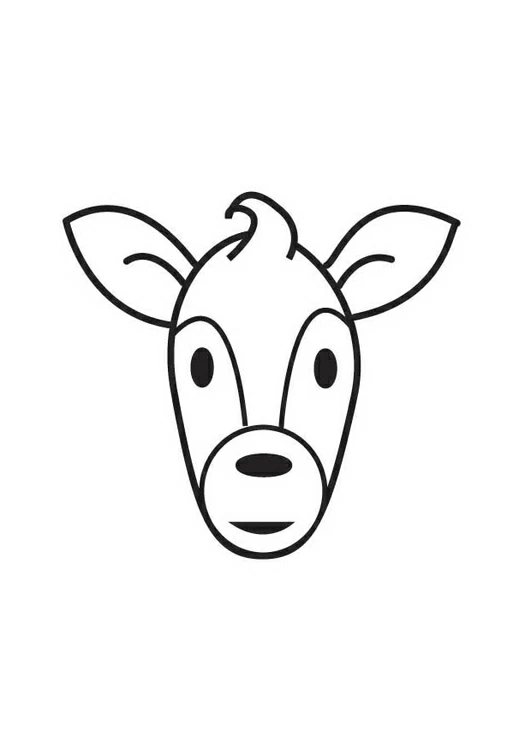 Doe head facing forward coloring page