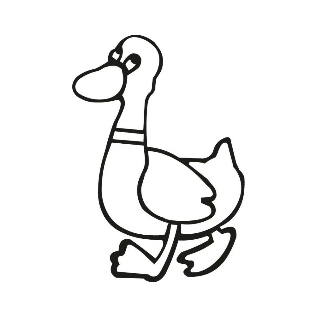 Goose walking coloring page