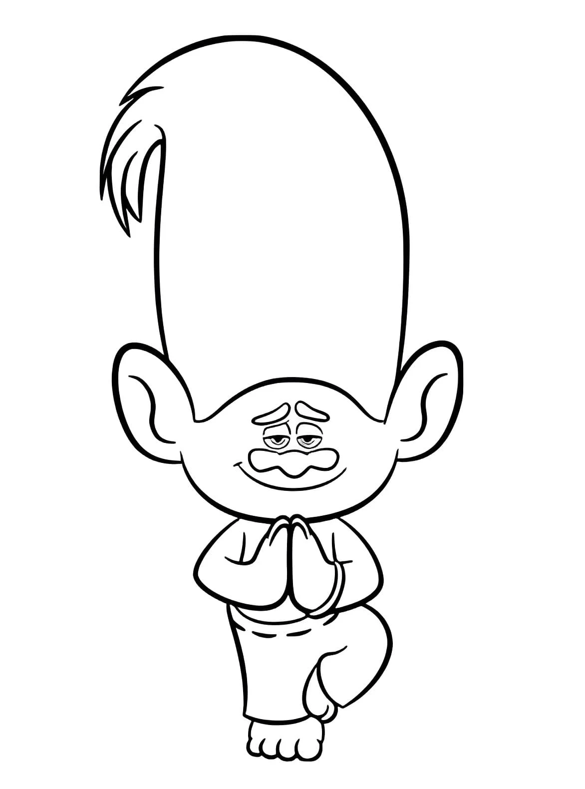 Cric meditating in yoga pose coloring page
