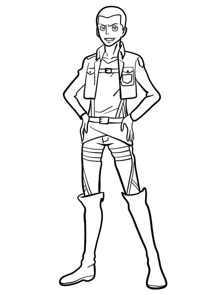 Connie standing confidently in uniform coloring page Connie standing confidently in uniform coloring page