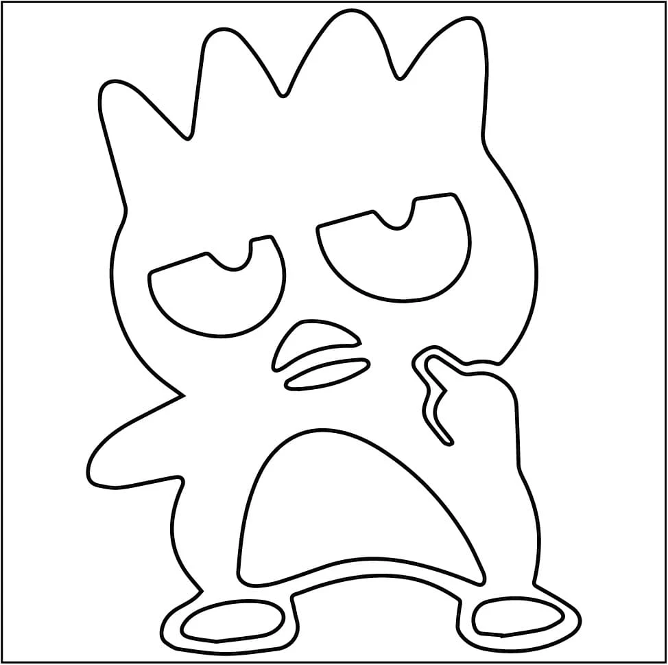 Badtz Maru with pointed hair coloring page