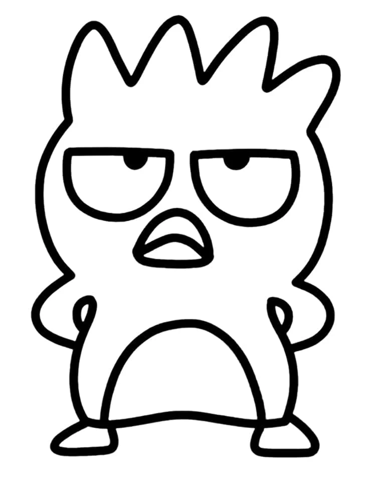 Badtz Maru standing with hands on hips coloring page