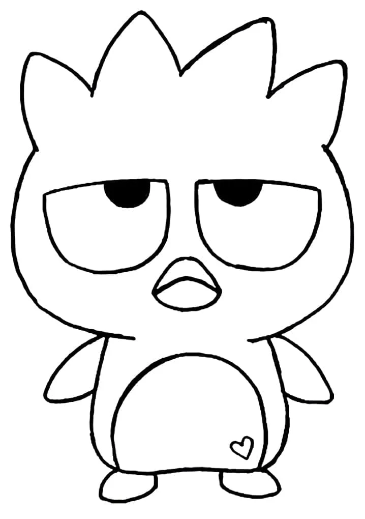 Badtz Maru with sleepy eyes coloring page