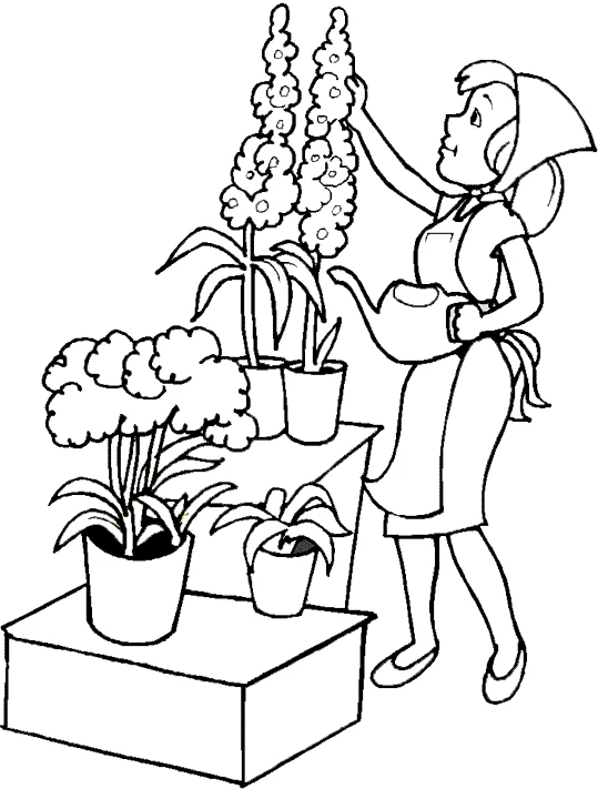 Free Florist coloring page #170351, part of the Careers and Professions collection