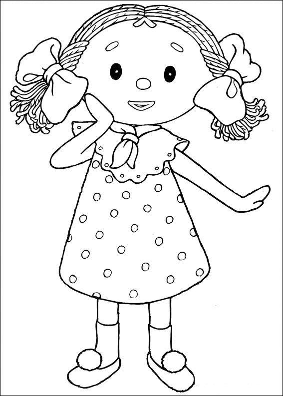 Looby Loo in her polka dot dress coloring page
