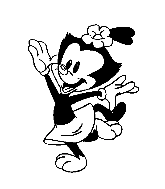 Dot dancing with arms raised coloring page