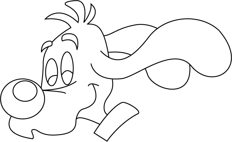 Billy running with a happy smile coloring page
