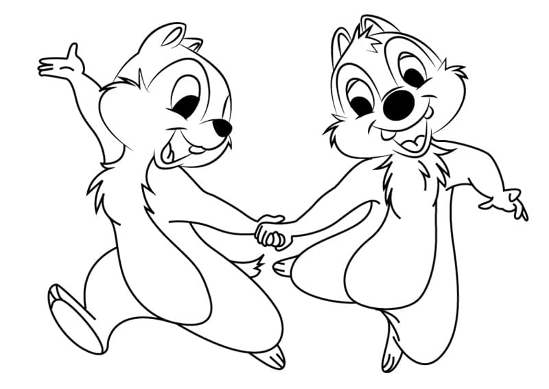 Free printable Chip and Dale for Kids coloring page #185823 from Cartoons and Animated Shows collection