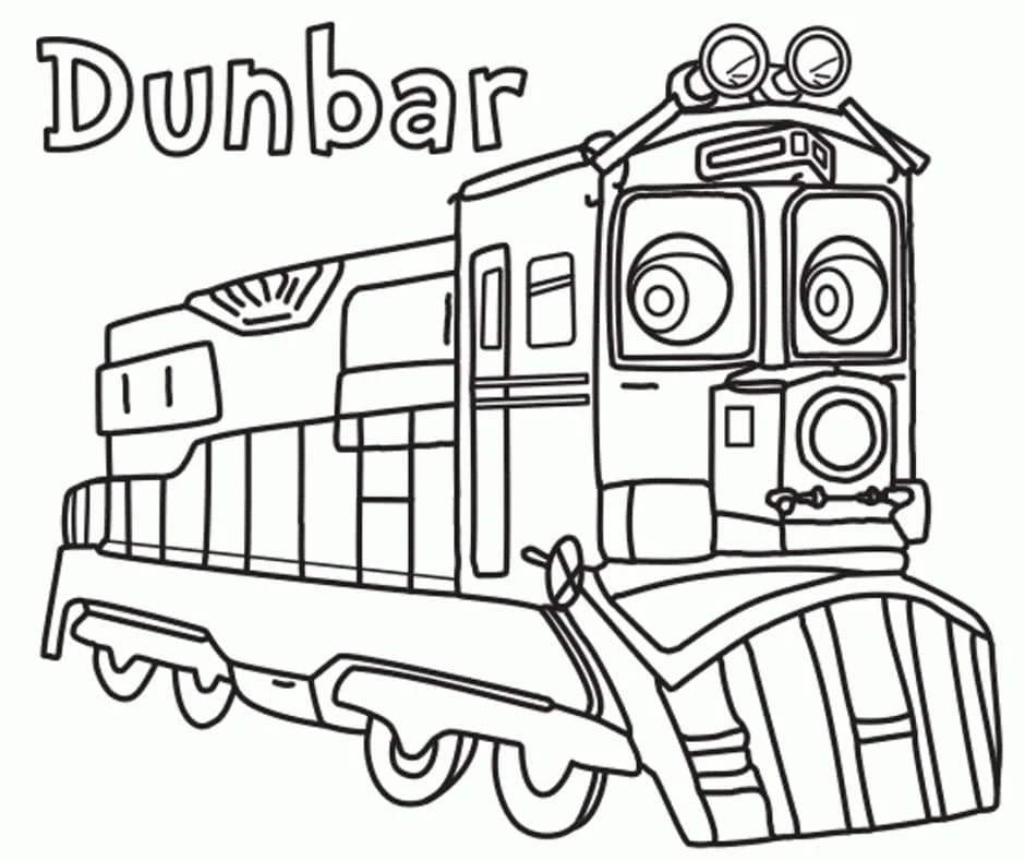 Dunbar the train from Chuggington coloring page Dunbar the train from Chuggington coloring page