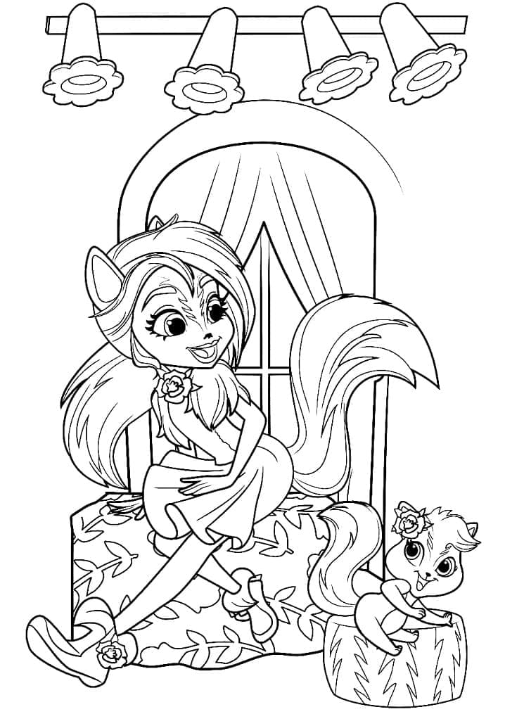 Printable Enchantimals line art #186415 from the Cartoons and Animated Shows collection to color