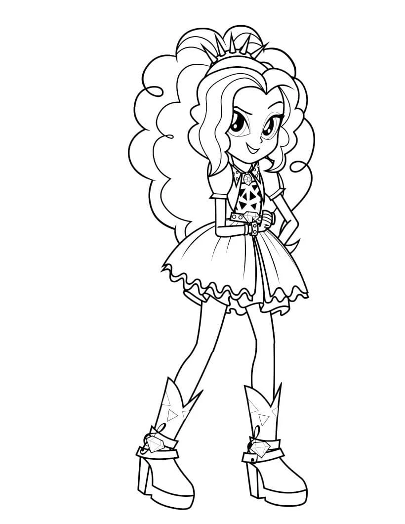 Adagio Dazzle striking a confident pose coloring page