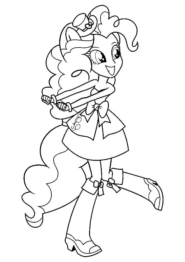 Pinkie Pie striking a playful pose coloring page Pinkie Pie striking a playful pose coloring page
