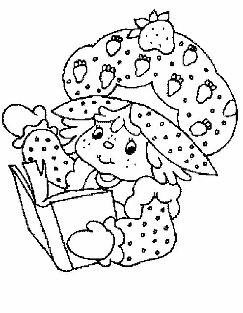 Glimmerberry Ball character reading a book coloring page