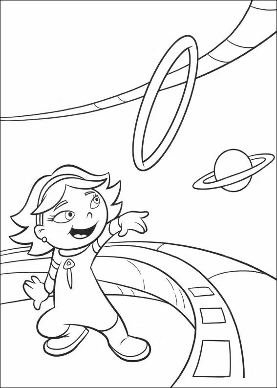 Little Einsteins character exploring space coloring page