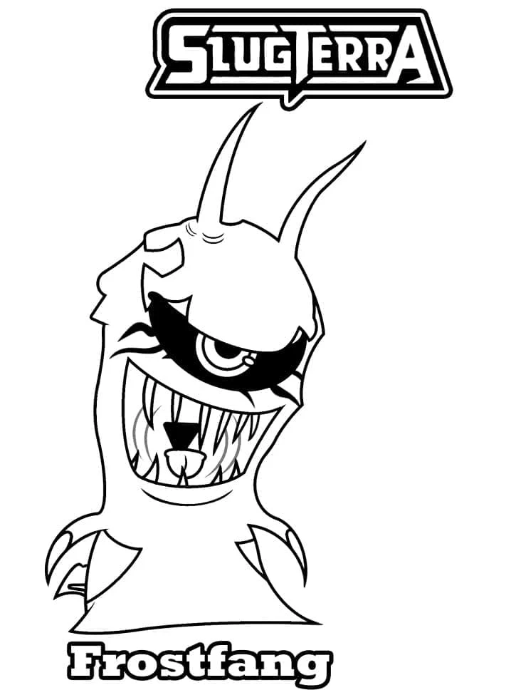 Frostfang the slug from Slugterra coloring page