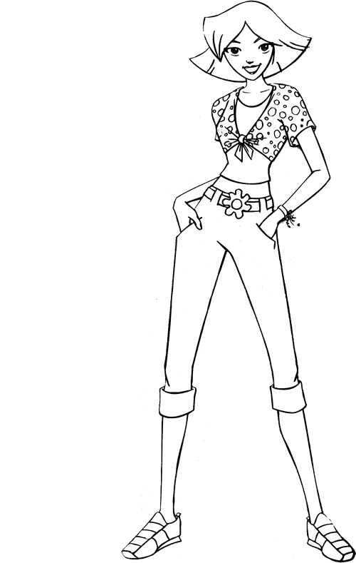 Clover posing confidently coloring page