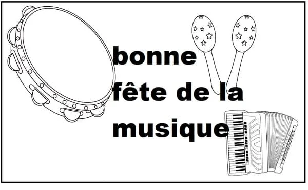 Printable Music Day line art #176354 from the Holidays and Celebrations collection to color