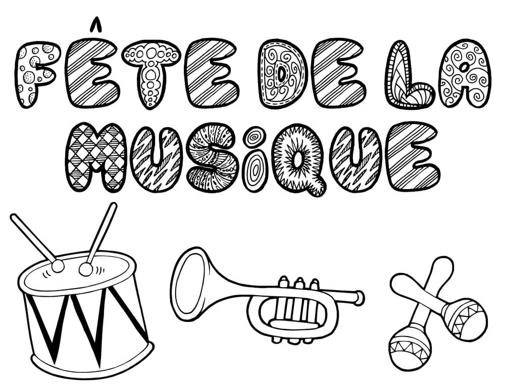 Music Day coloring page #176360 to print from our Holidays and Celebrations collection
