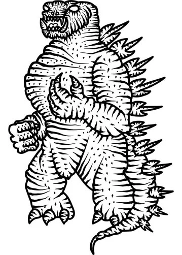 Free Godzilla coloring page #173080, part of the Movies and TV Shows collection