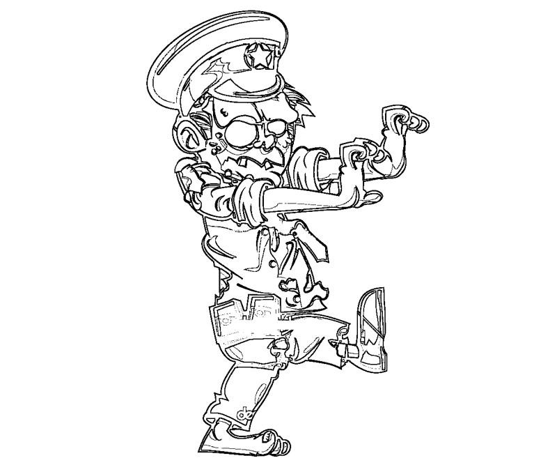 Zombie soldier walking with arms outstretched coloring page Zombie soldier walking with arms outstretched coloring page