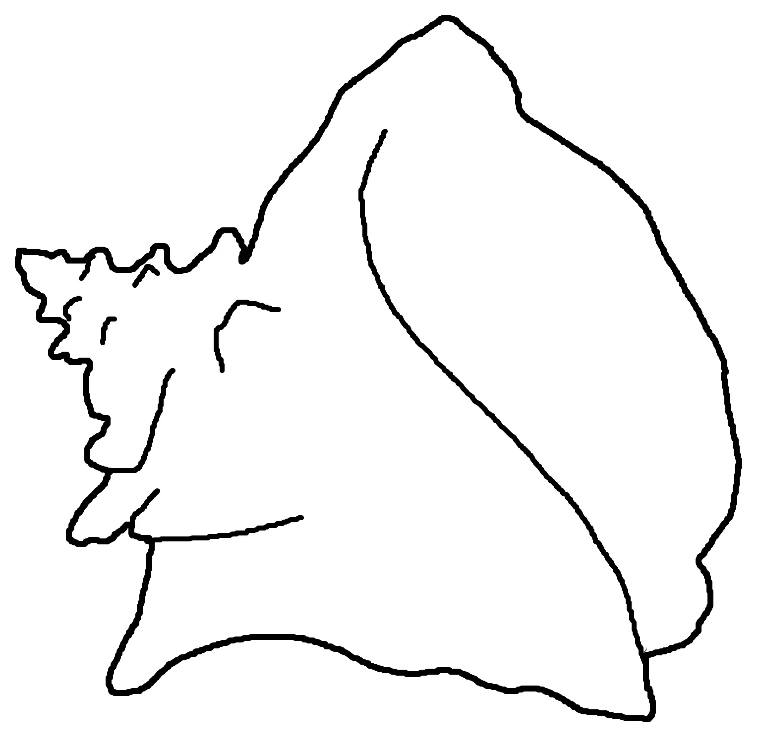 Shell with a spiral point coloring page