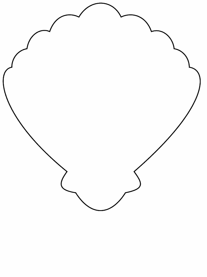 Simple shell shape coloring page