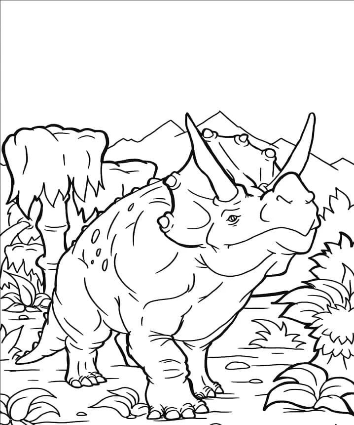 Printable Triceratops line art #211932 from the Prehistoric Animals collection to color Printable Triceratops line art #211932 from the Prehistoric Animals collection to color