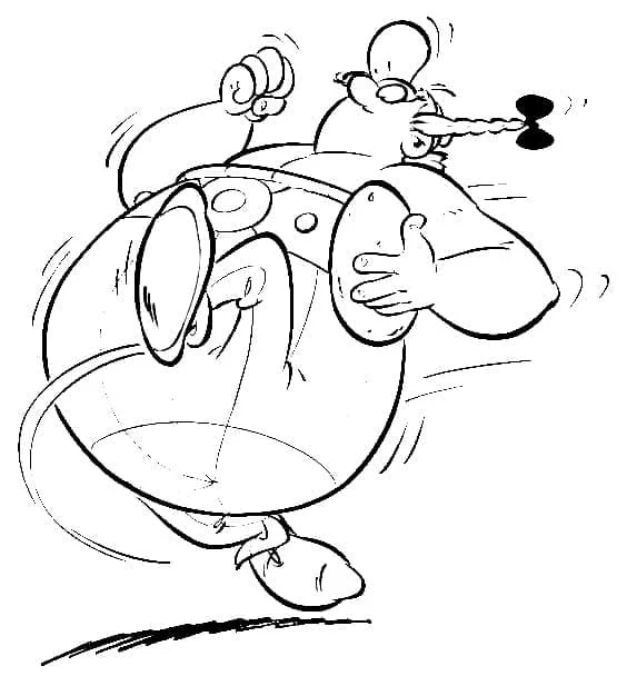 Obelix playing rugby coloring page Obelix playing rugby coloring page