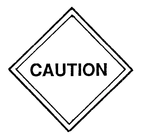 Diamond-shaped caution road sign coloring page