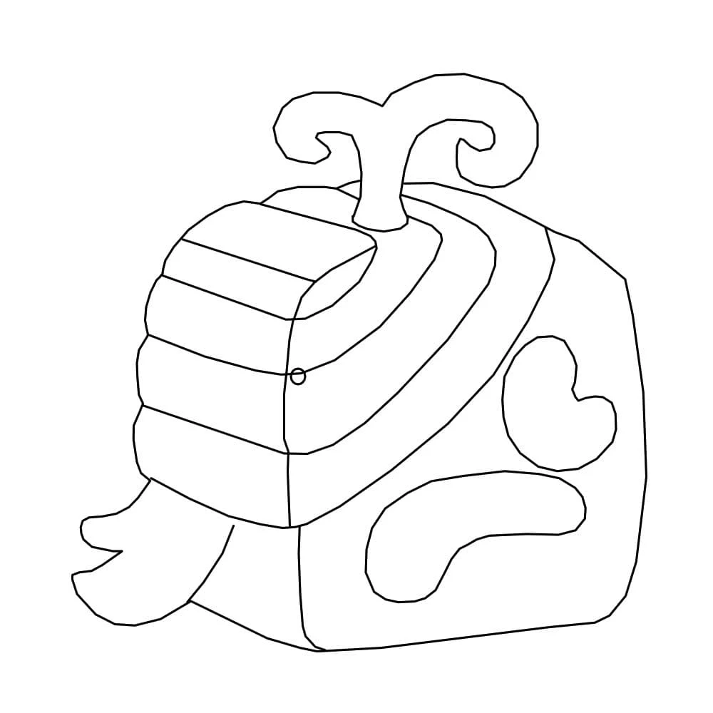 Blox Fruits fruit with swirled stem coloring page