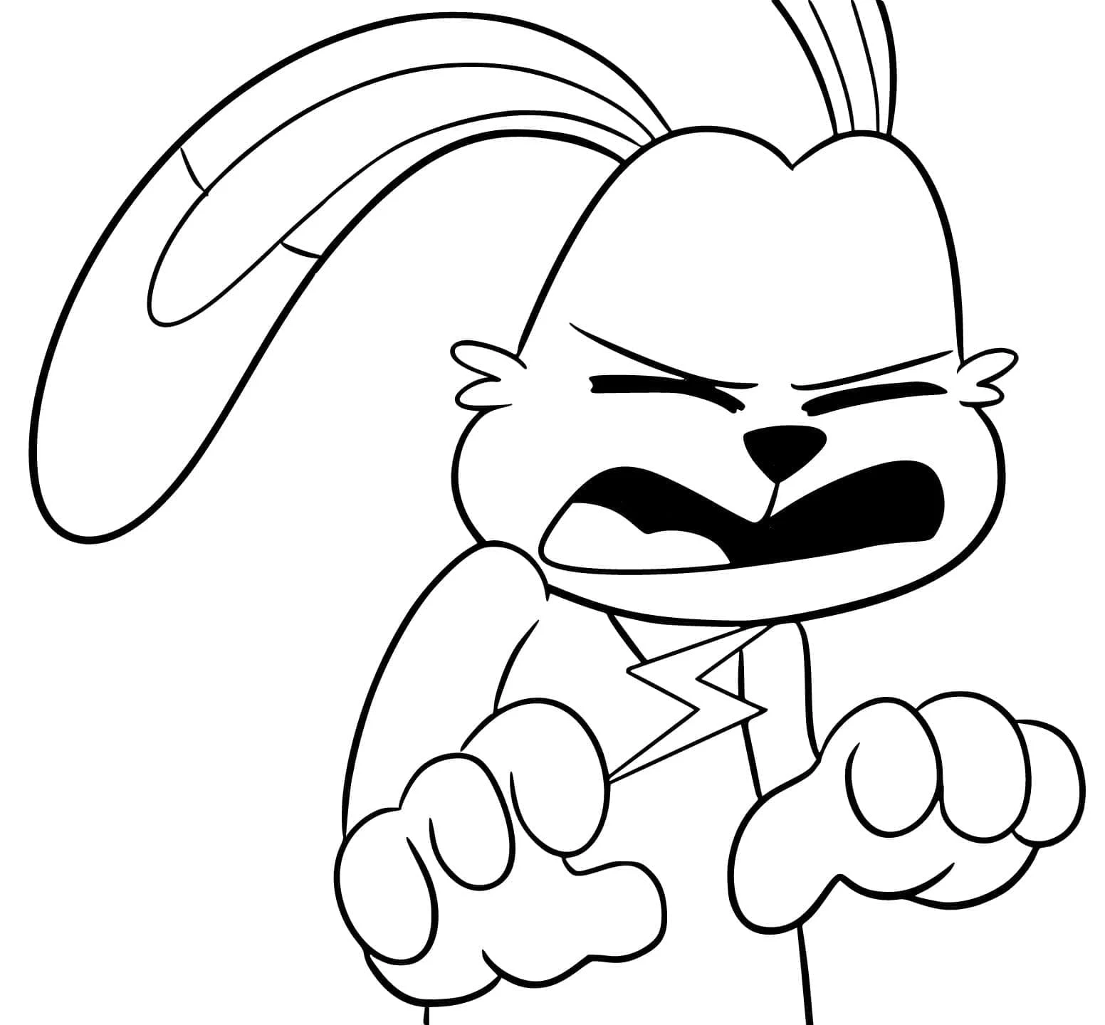 Hoppy Hopscotch shouting angrily coloring page