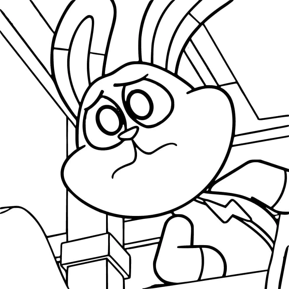 Hoppy Hopscotch close-up portrait coloring page