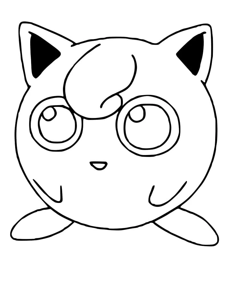 Jigglypuff with big round eyes coloring page Jigglypuff with big round eyes coloring page