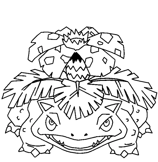 Venusaur facing forward coloring page Venusaur facing forward coloring page