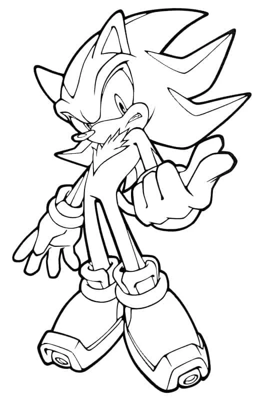 Shadow standing in a determined pose coloring page Shadow standing in a determined pose coloring page