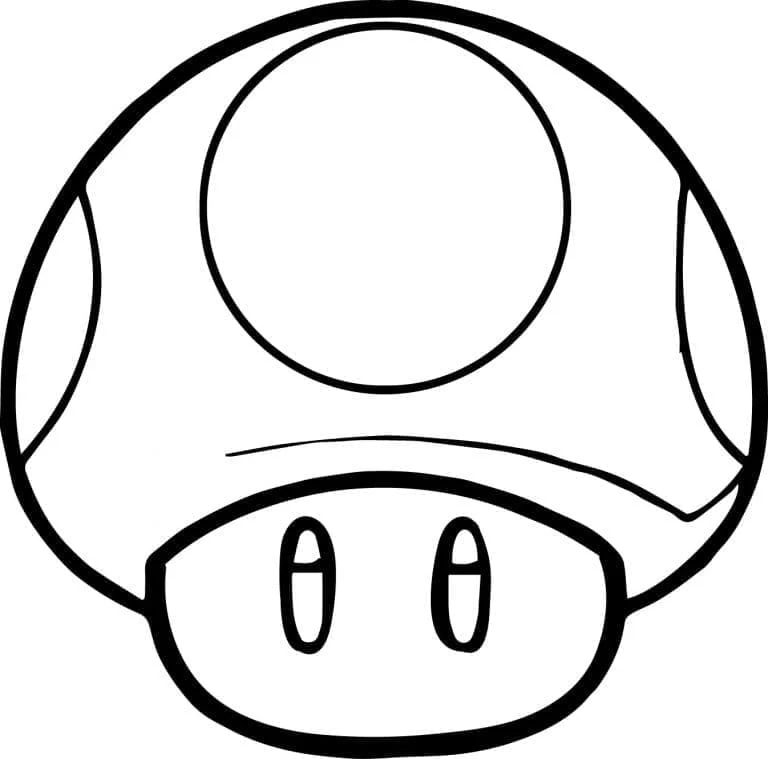 Toad mushroom power-up coloring page Toad mushroom power-up coloring page