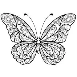 Adult Butterfly - Free printable coloring pages