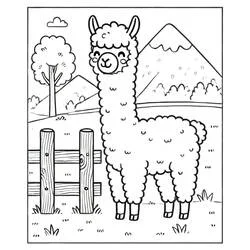 Alpaca - Free printable coloring pages