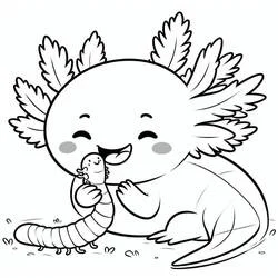 Axolotl - Free printable coloring pages