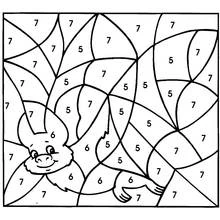 Bat coloring by numbers coloring page