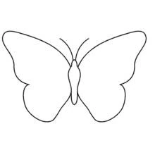 Butterfly with wide open wings coloring page