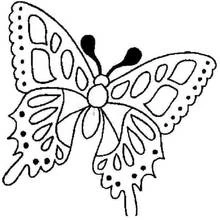 Butterfly with symmetrical patterned wings coloring page