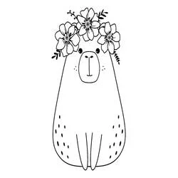 Capybara - Free printable coloring pages