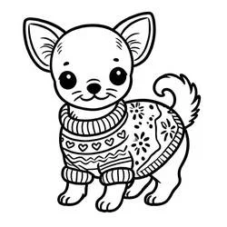 Chihuahua - Free printable coloring pages