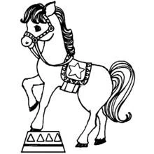 Circus animals - Free printable coloring pages