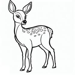 Doe standing with spotted back coloring page