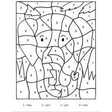 Elephant magic coloring by numbers coloring page