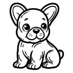 French Bulldog - Free printable coloring pages