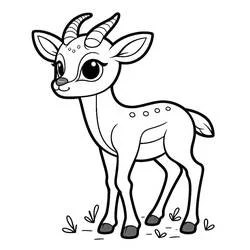 Gazelle - Free printable coloring pages